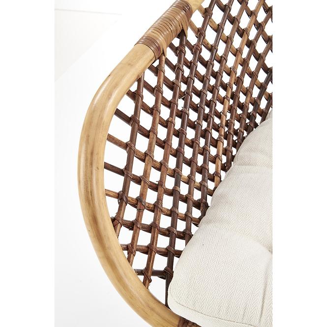 Stuhl K336 Rattan/Metall Natural/dunkelbraun