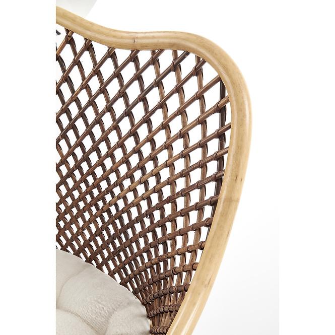 Stuhl K336 Rattan/Metall Natural/dunkelbraun