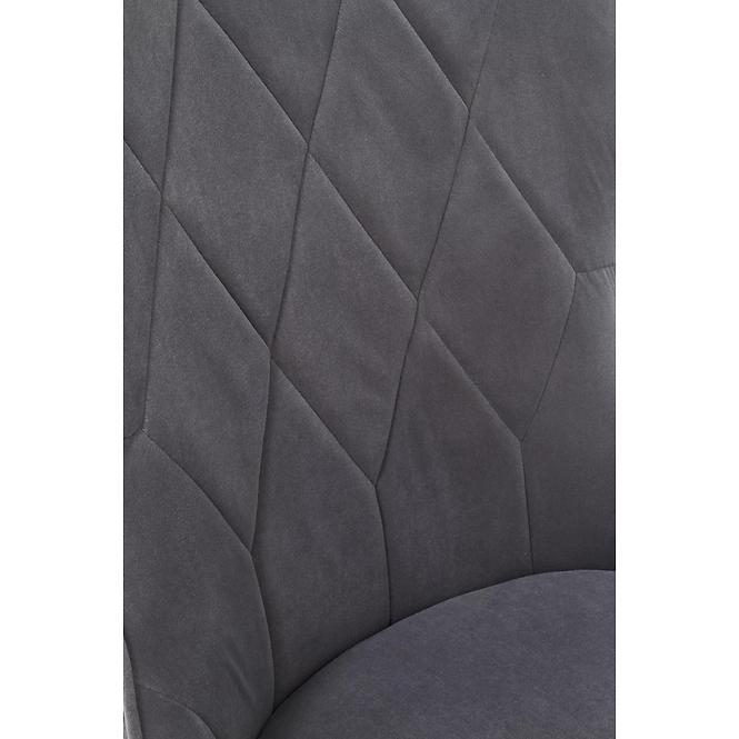 Stuhl K366 Stoff velvet/Metall Grau