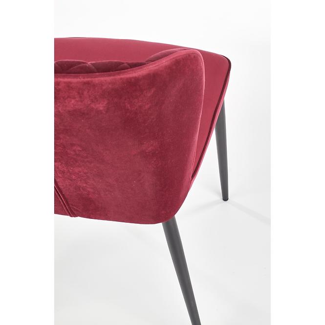 Stuhl K399 Stoff velvet/Metall Dunkelrot