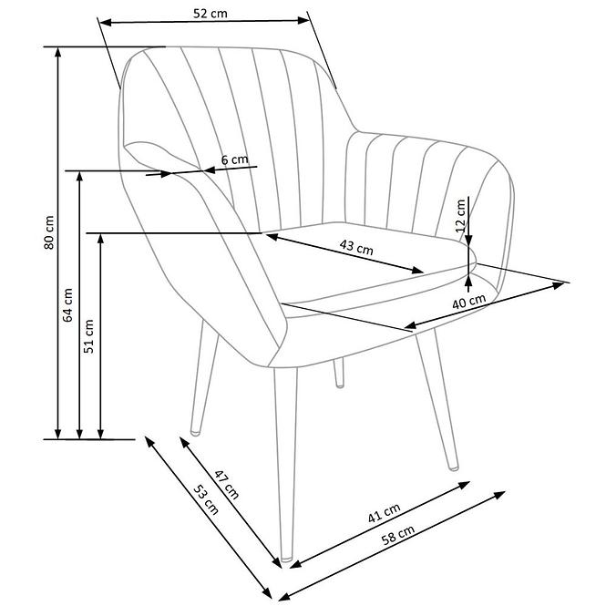 Stuhl K429 Stoff velvet/Metall dunkelgrün