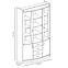 Vitrine Mega 110cm Eiche Sonoma,3