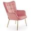 Sessel Castel 2 rosa/gold,2