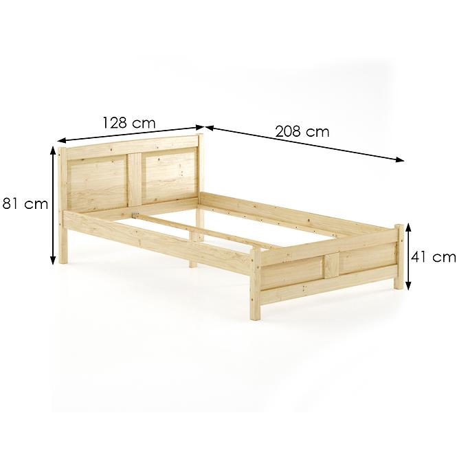 Bett kiefernholz LK104–120x200 rohe