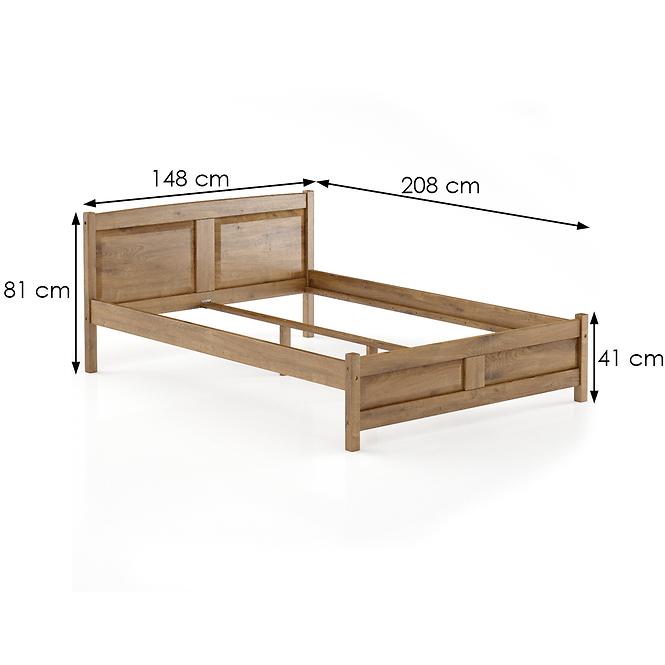 Bett kiefernholz LK104–140x200 Eiche