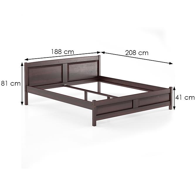 Bett kiefernholz LK104–180x200 nuss