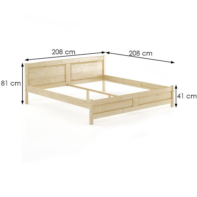 Bett kiefernholz LK104–200x200 natürlich