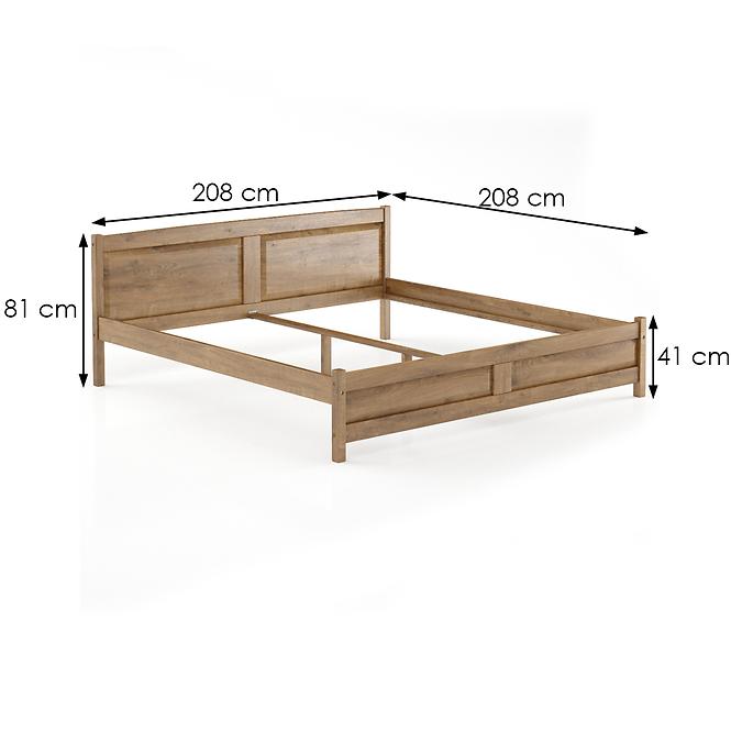 Bett kiefernholz LK104–200x200 Eiche