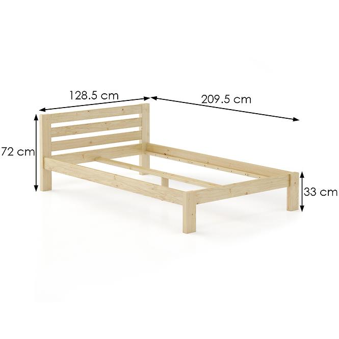 Bett kiefernholz LK105–120x200 natürlich