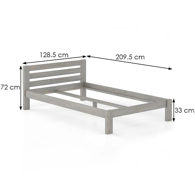 Bett kiefernholz LK105–120x200 grey