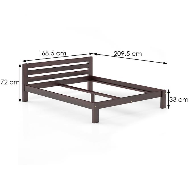 Bett kiefernholz LK105–160x200 nuss