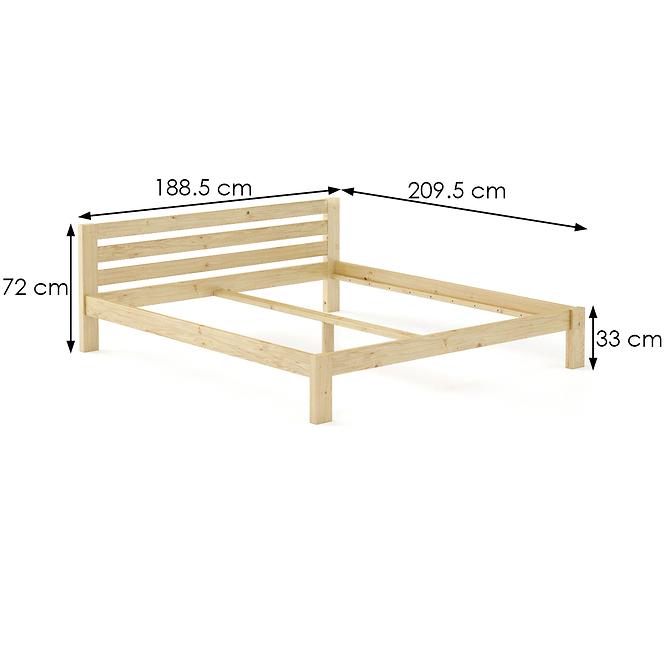 Bett kiefernholz LK105–180x200 rohe