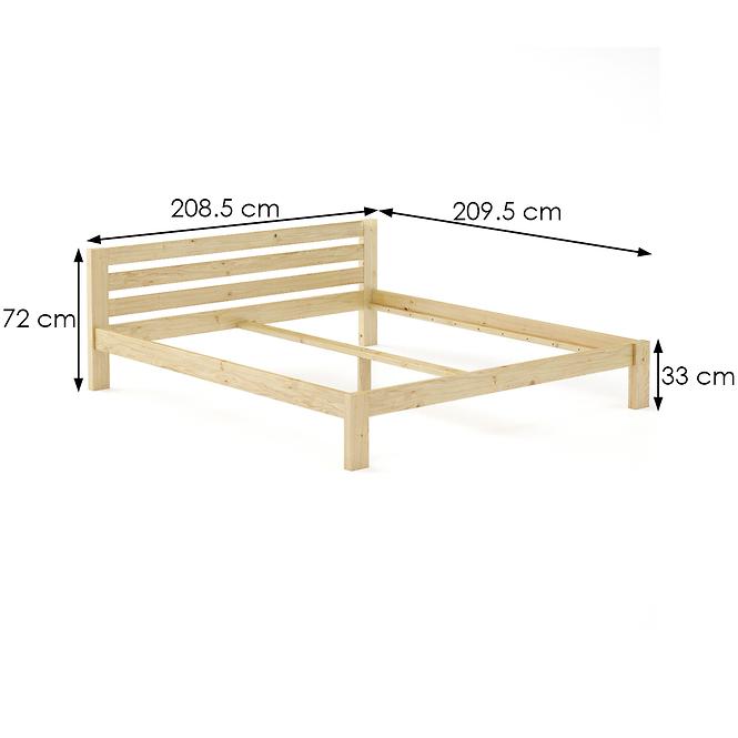 Bett kiefernholz LK105–200x200 rohe