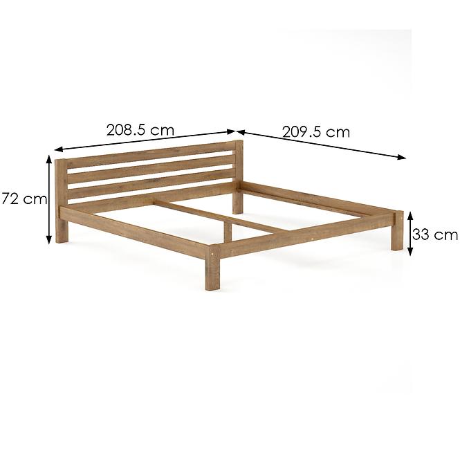 Bett kiefernholz LK105–200x200 Eiche