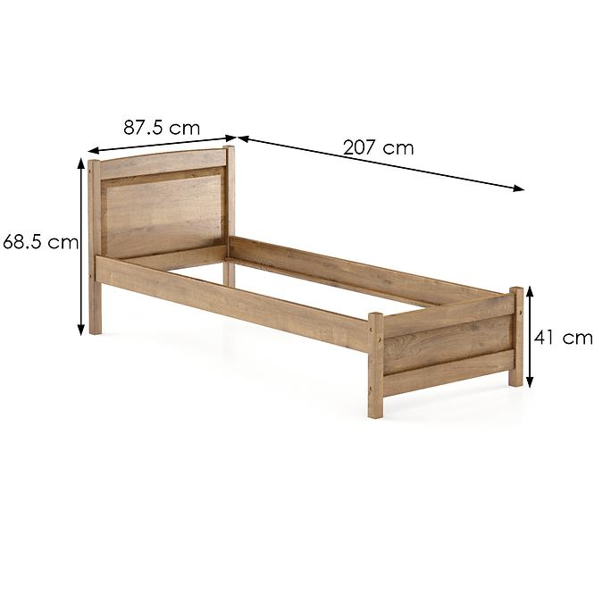 Bett Buche LK180–80x200 natürlich