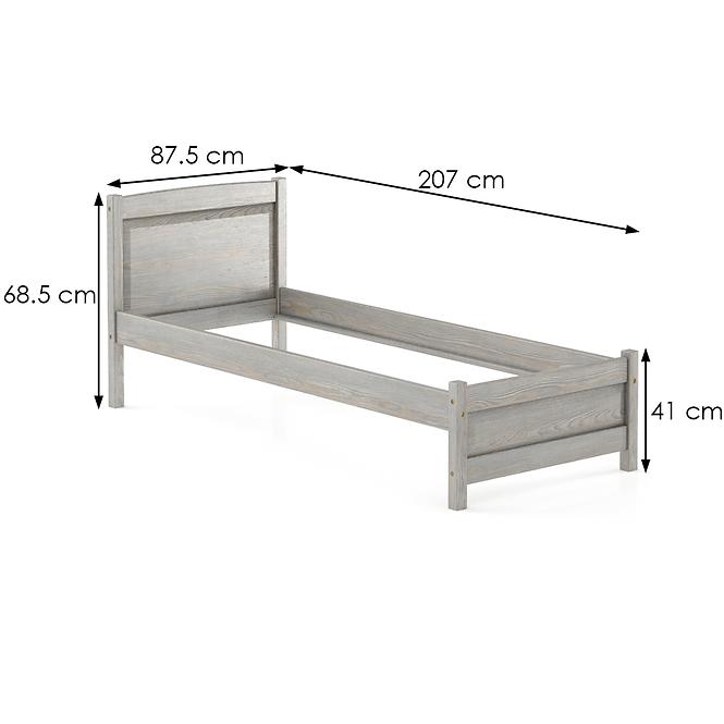 Bett Buche LK180–80x200 gebleicht