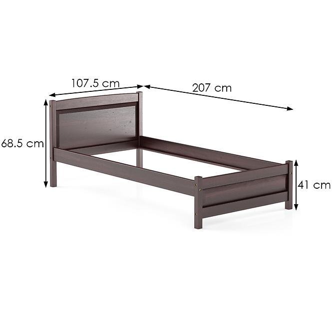 Bett Buche LK180–90x200 nuss