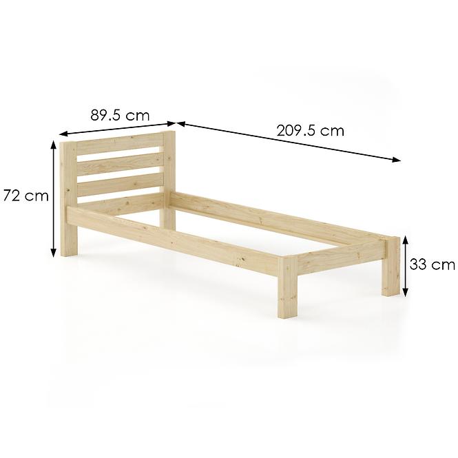 Bett Buche LK180–90x200 rustikal