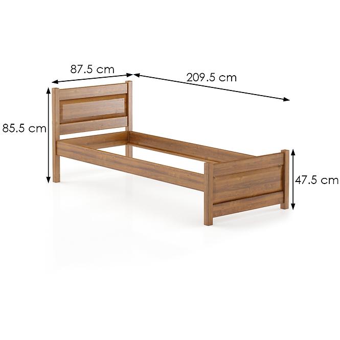 Bett Buche Lk120–80x200 Cognac