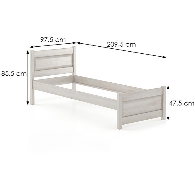 Bett Buche Lk120–90x200 grey