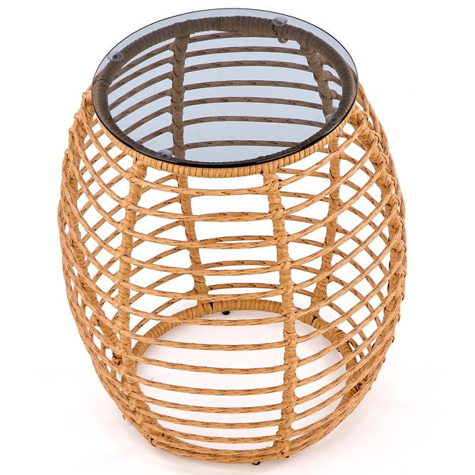 Couchtisch Barrel rattan natürliche/schwarz