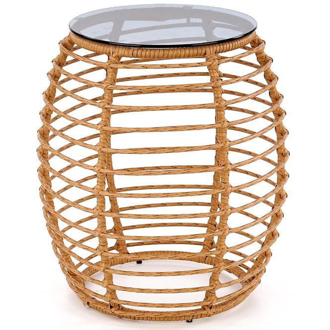 Couchtisch Barrel rattan natürliche/schwarz