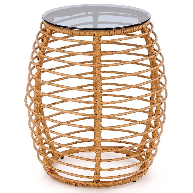 Couchtisch Barrel rattan natürliche/schwarz