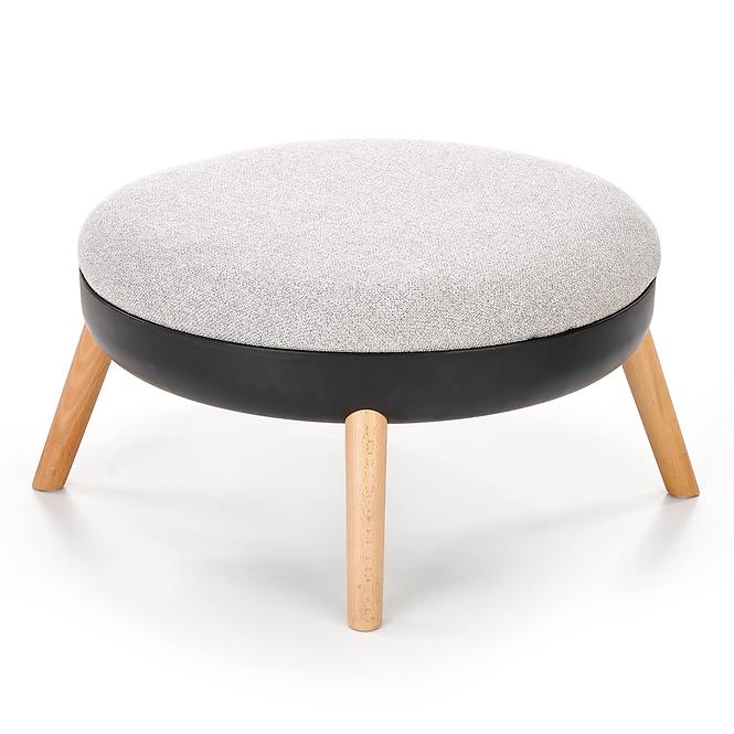 Hocker Scandi grau/weiß/schwarz