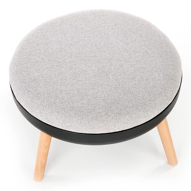 Hocker Scandi grau/weiß/schwarz