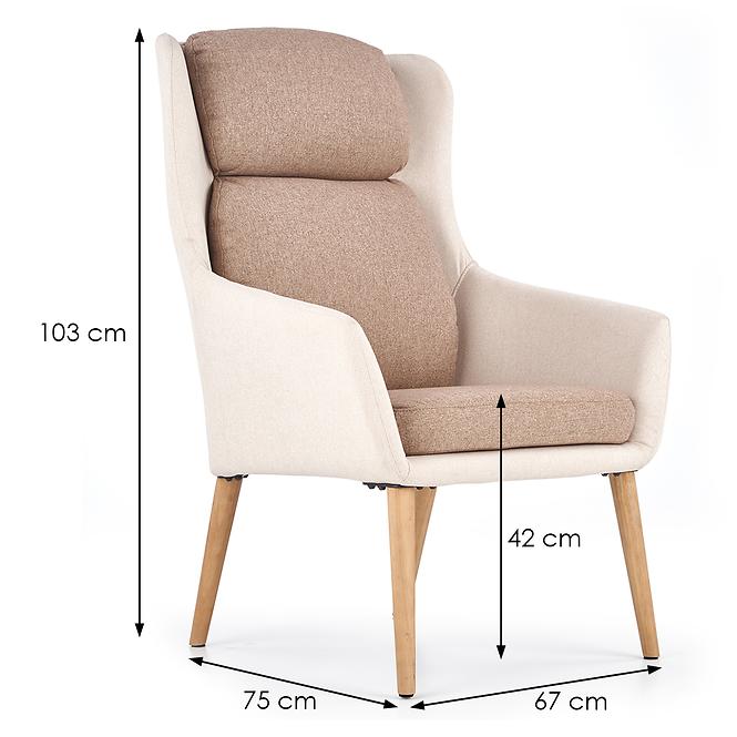 Sessel Purio beige-braun