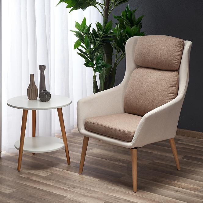 Sessel Purio beige-braun