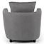 Sessel Hampton mit Hocker Aschgrau,5