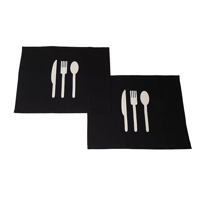 Tischset MODERN schwarz 30x40 Set 2 Stk