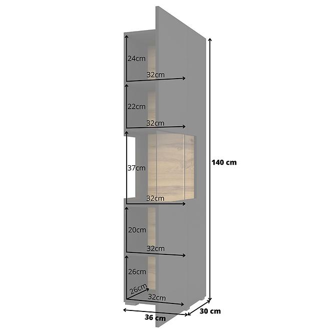 Vitrine 1D Ava 05 schwarz