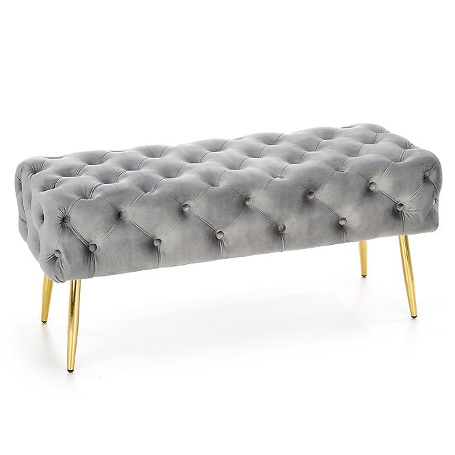 Hocker Athena aschgrau/gold