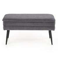 Hocker Velva aschgrau/schwarz