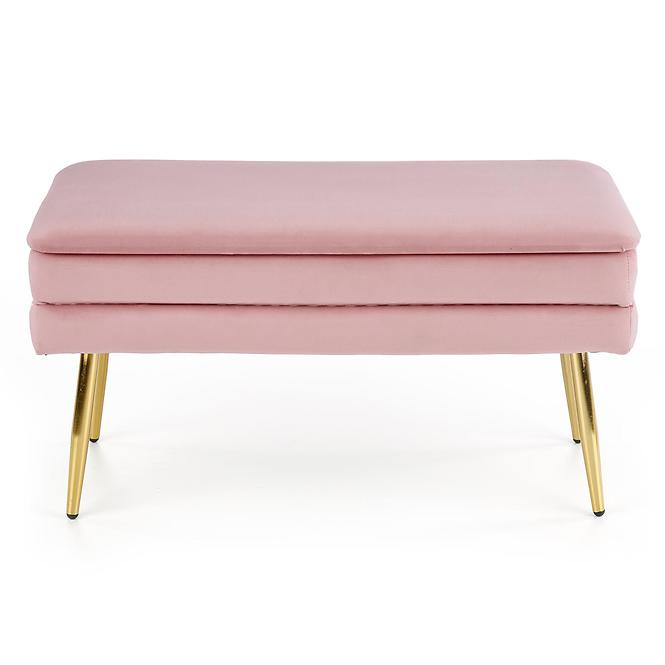 Hocker Velva rosa/gold