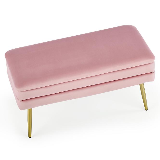 Hocker Velva rosa/gold