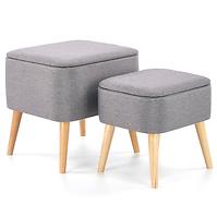 Hocker 2 St. Pula aschgrau