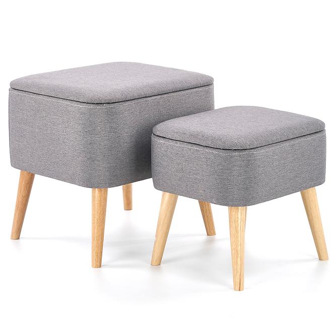 Hocker 2 St. Pula aschgrau