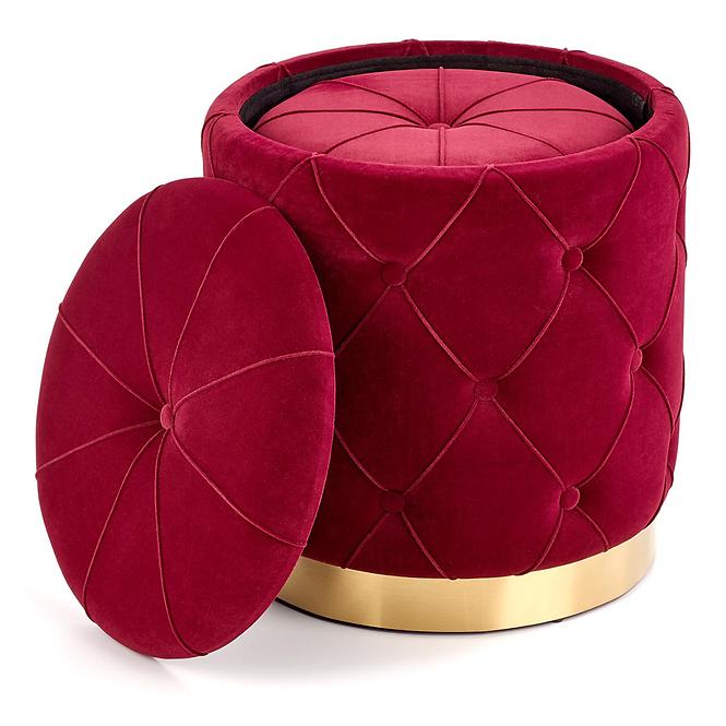 Hocker 2 St. Polly dunkelrot/gold