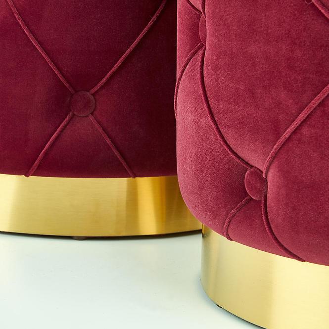 Hocker 2 St. Polly dunkelrot/gold