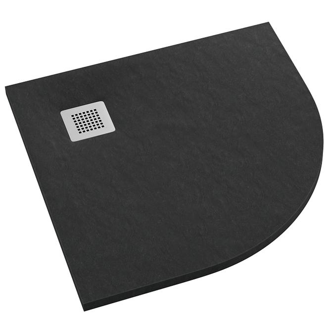 Duschwanne halbrund Kalait Black Stone 90x90x3,5 R55 3.3104/C/ST-M2