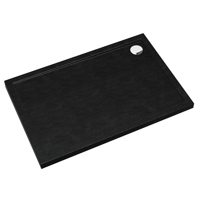 Duschwanne Kw Caspar New Black Stone 80x120x4,5 3.2338/C/St