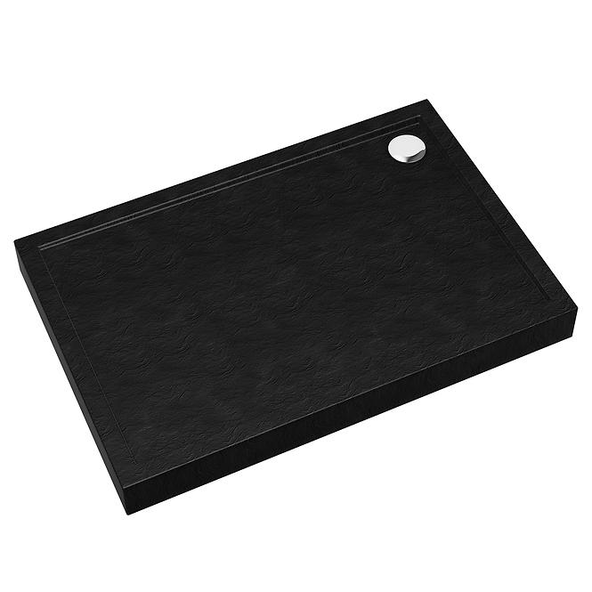 Duschwanne rechteckig Black Stone 90x100x12 Espera Plus AQM4645CST