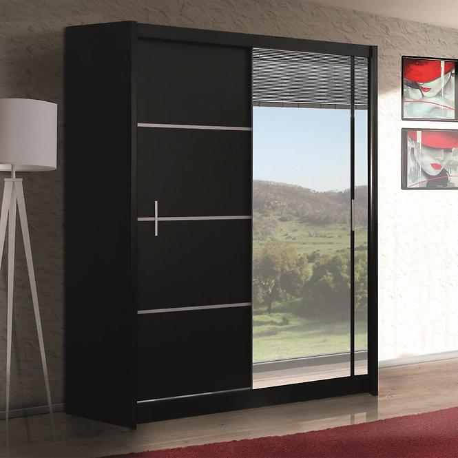 Schrank Vista 150cm Schwarz