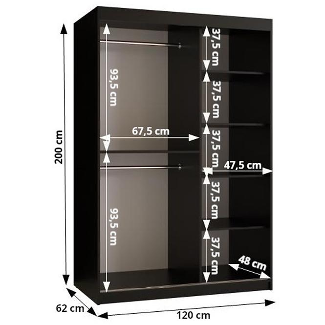 Schrank COUNTRY 120 schwarz/schwarz