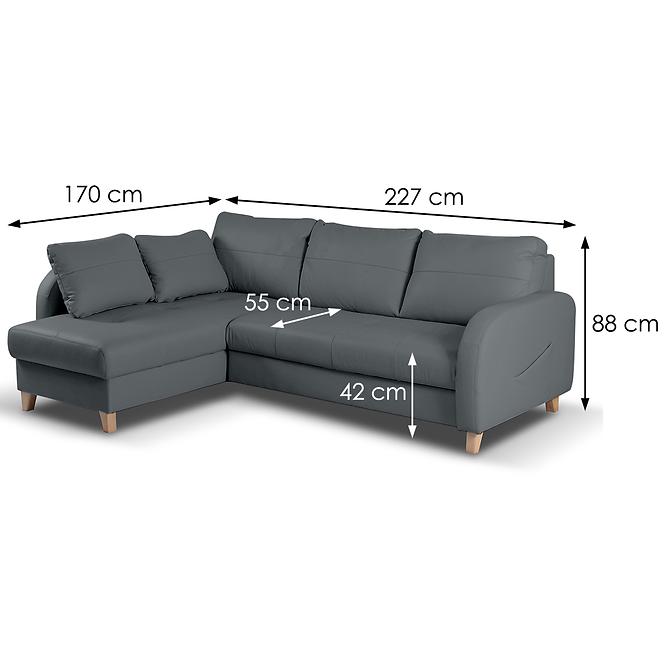 Ecksofa Palermo OTM/BK–2F Primo 89 L