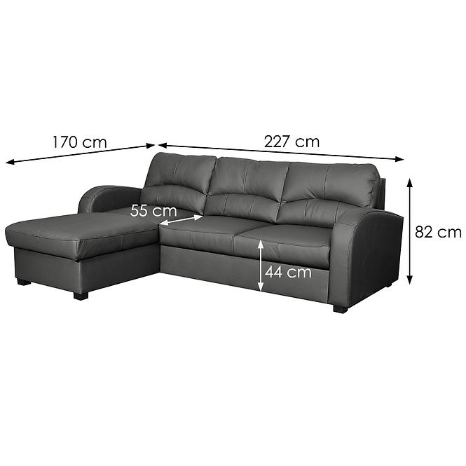 Ecksofa Tilo REC/BK-2F Matt Velvet 97 L