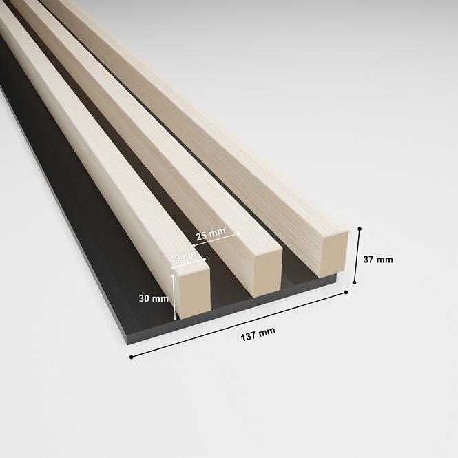 Akustikpaneel auf Filz Asche 137x2650mm